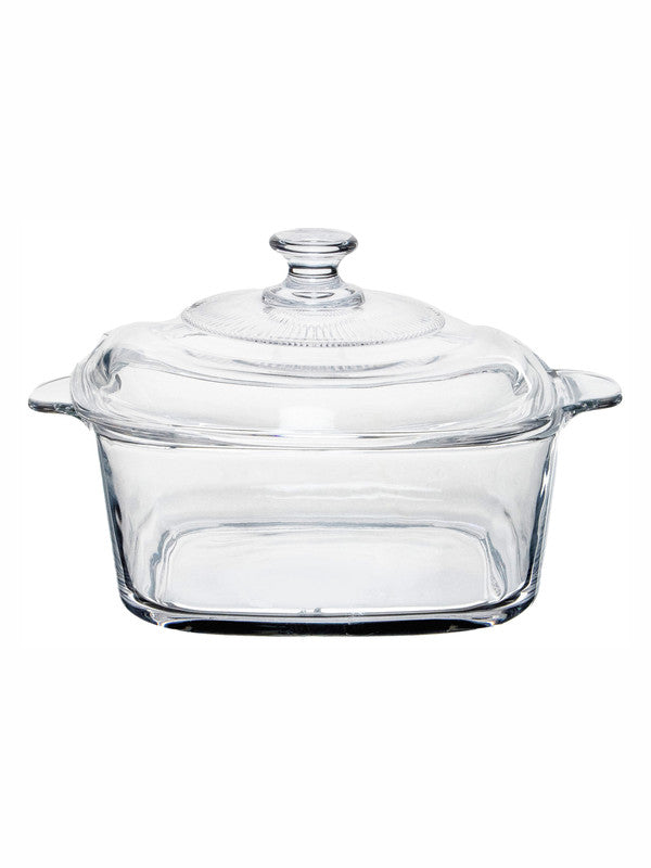 Goodhomes Glass Bake and Serving Pot with Lid