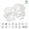 Cello Tropical Lagoon Dazzle Series Opalware Dinner Set, 35 Pieces, Service for 6, White