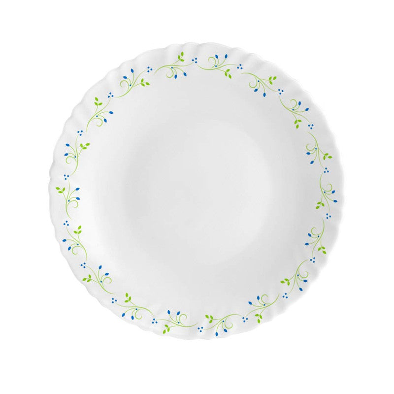 Cello Tropical Lagoon Dazzle Series Opalware Dinner Set, 35-Pieces, Service for 6, White