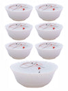 Cello Opalware Pudding Bowl Set (Set of 6pcs Small Bowl & 1pc Large Bowl)