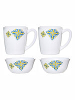 Opalware Breakfast Set of 2pcs Milano Mug & 2pcs Bowl