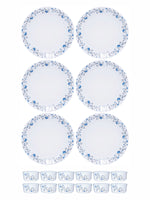 Opalware Dinner Set of 6pcs Dinner Plate & 12pcs Katori