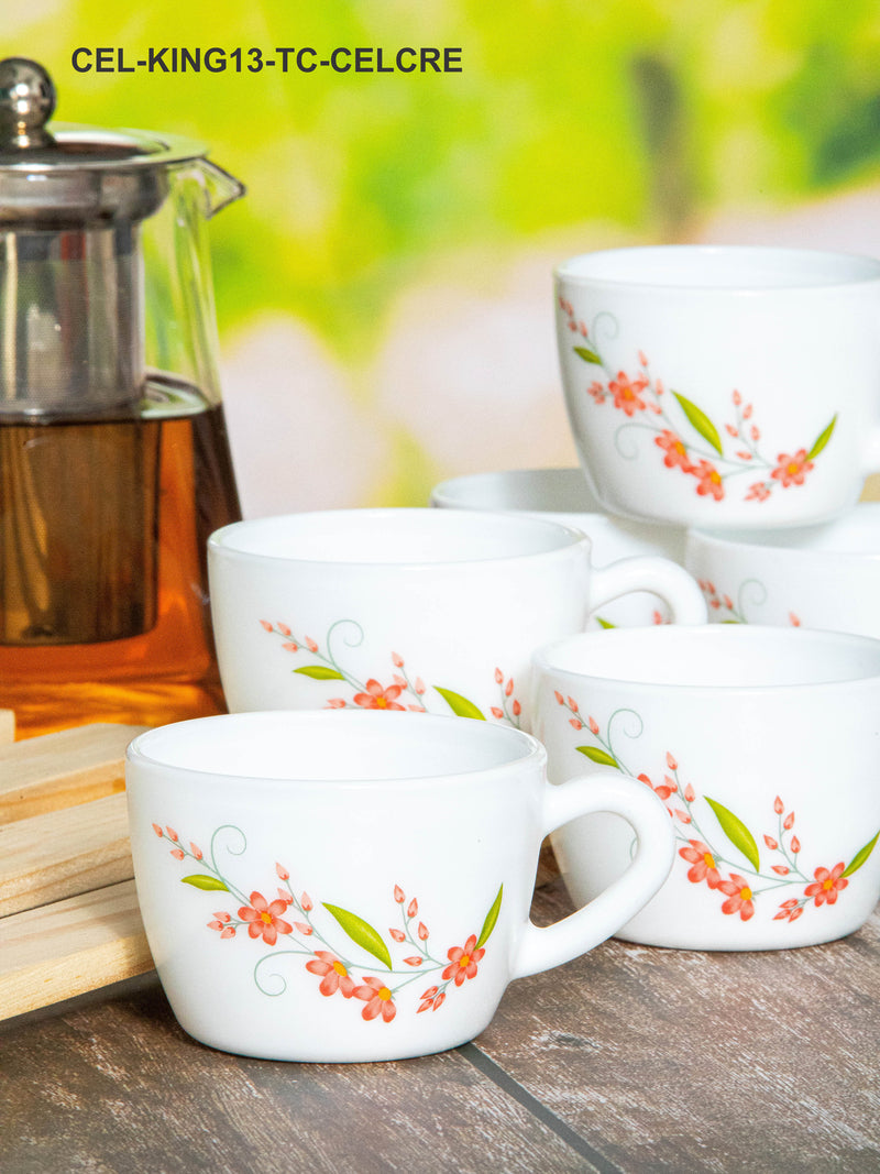 Cello Opalware Tea/Coffee Cup Medium (Set Of 6Pcs) – GOOD HOMES