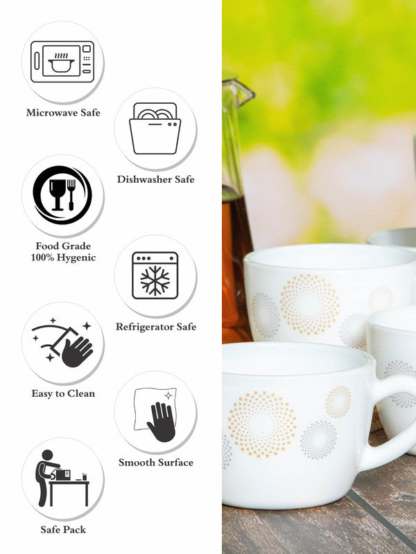 Cello Opalware Tea/Coffee Cup Medium (Set of 6pcs)