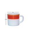 Cello Opalware Solitaire Tea/Coffee Mug (Set Of 12Pcs)