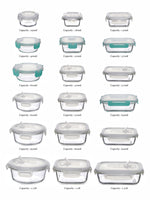 Purefit Glass Square Container with Airtight Lid