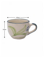 Designer Stoneware Cup Saucer Set (Set of 8 pcs)