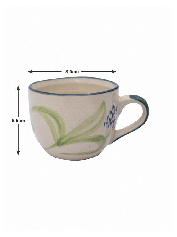 Designer Stoneware Cup Saucer Set (Set of 8 pcs)