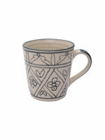 Designer Stoneware Tea Cups/Coffee Mugs (Set of 4 pcs)