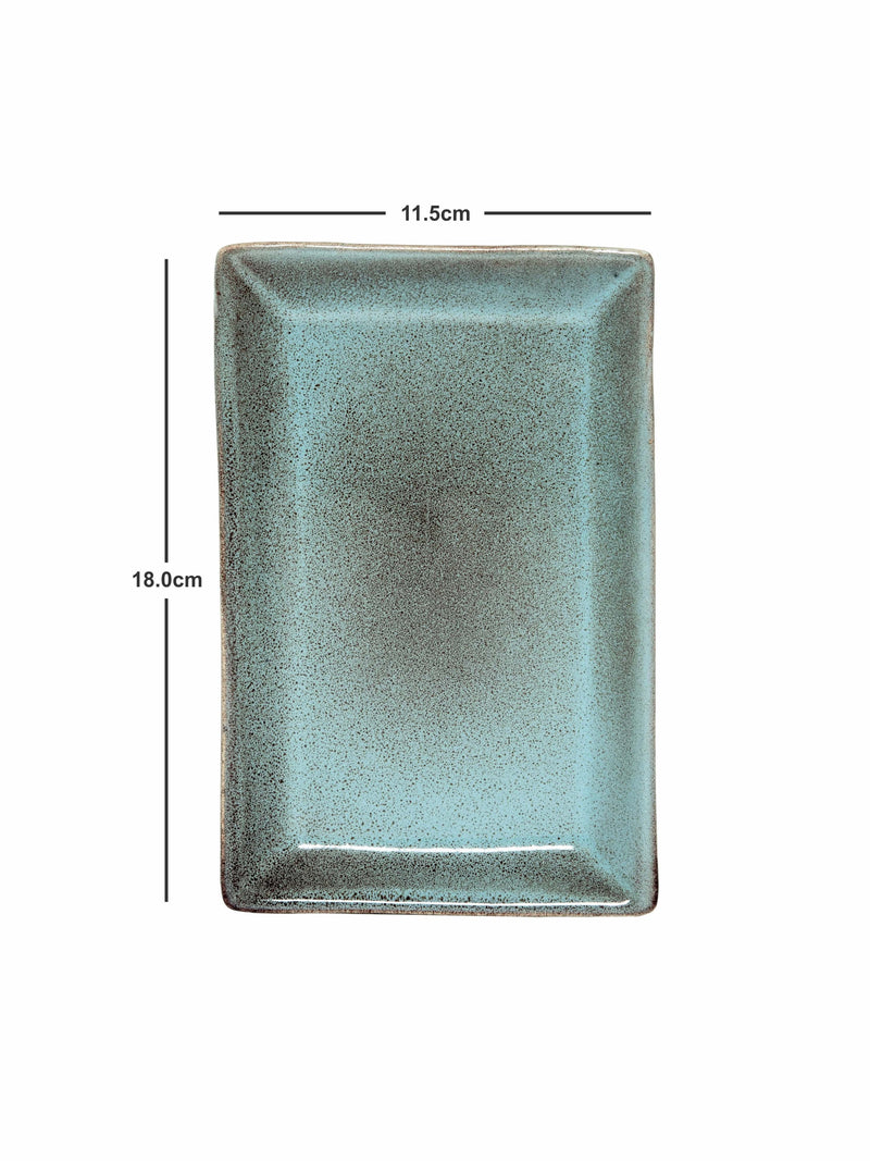 Goodhomes Designer Stoneware Rectangular Platter (Set Of 4Pcs)