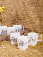 Coffee Mug Fine porcelain Mug with real gold print (Set of 6 Pcs)