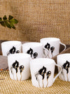 Coffee Mug Fine porcelain Mug with real gold print (Set of 6 Pcs)