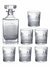 Goodhomes Glass Decanter Set (Set of 6pcs Tumbler & 1pc Decanter with Lid)