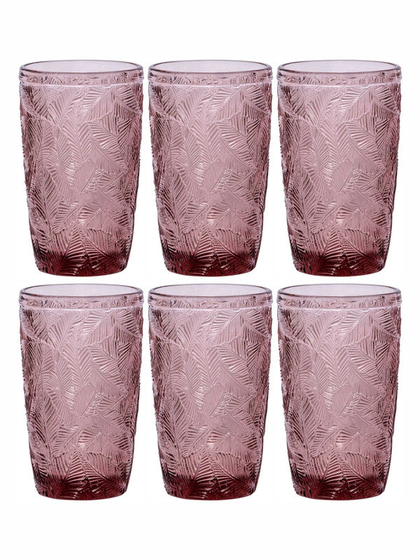 Goodhomes Billow Hibiscus Purple Tumbler (Set Of 6Pcs)