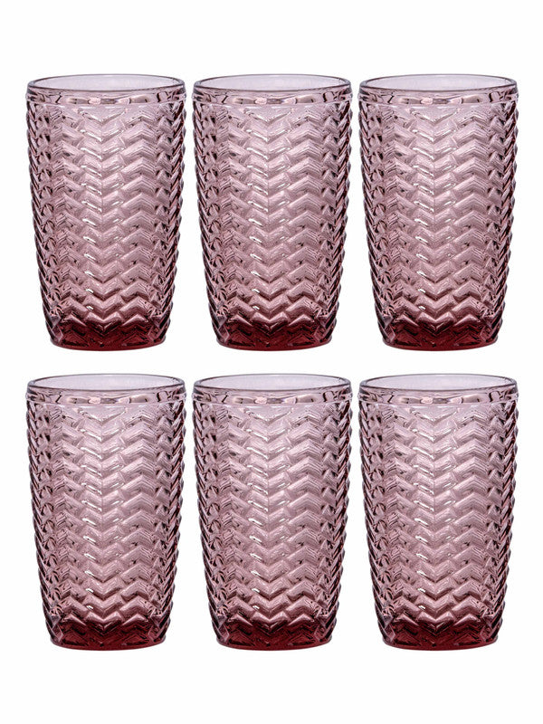 Goodhomes Ode Hibiscus Purple Tumbler (Set Of 6Pcs)