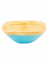Square Bamboo Wood Bowl in Sky Blue Colour DT10677-M-Blue