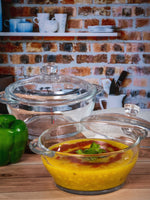 Goodhomes Glass Casserole with Lid (Set of 2pcs)