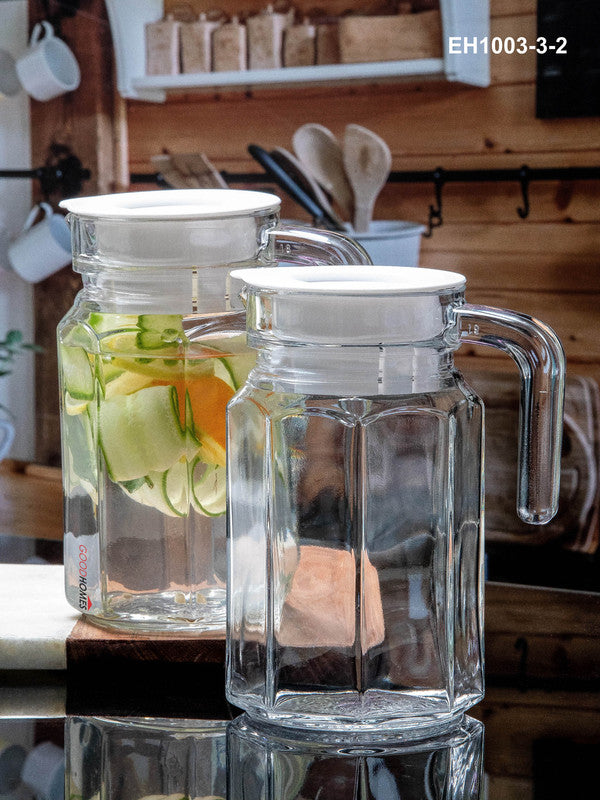 Goodhomes Glass Water Jug with Plastic Lid (Set of 2pcs) – GOOD HOMES