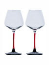 Goodhomes Glass Tumbler With Colored Stem (Set Of 2Pcs)