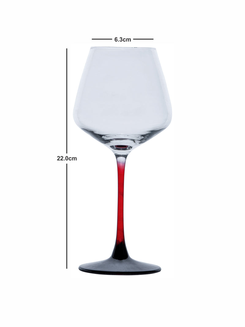 Goodhomes Glass Tumbler With Colored Stem (Set Of 2Pcs)
