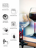 Goodhomes Glass Tumbler With Colored Stem (Set Of 2Pcs)