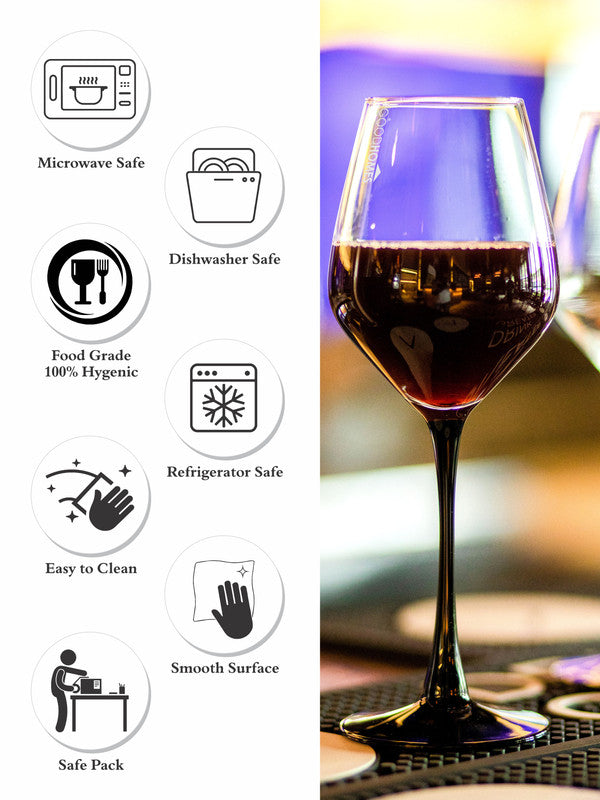 Goodhomes Color Stem Wine Glass (Set of 4pcs) 420ml