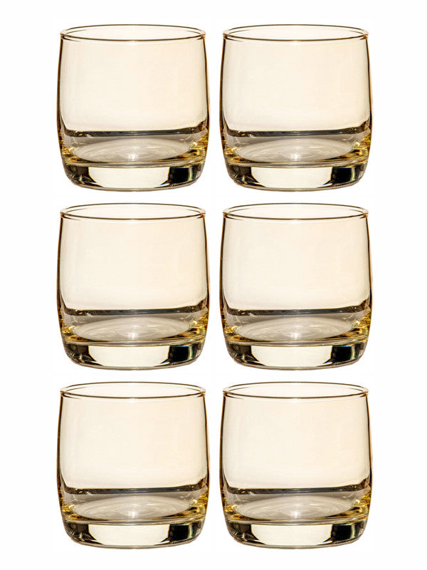 Goodhomes Glass Tumbler with Luster finish(Set of 6pcs)