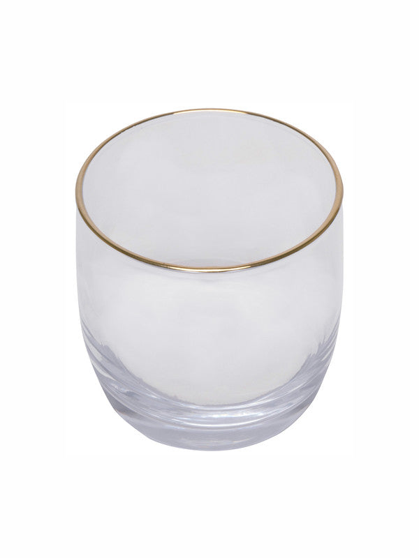 Goodhomes Glass Tumbler with Gold Line  (Set of 6 Pcs.)