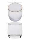 Goodhomes Glass Tumbler with Gold Line  (Set of 6 Pcs.)