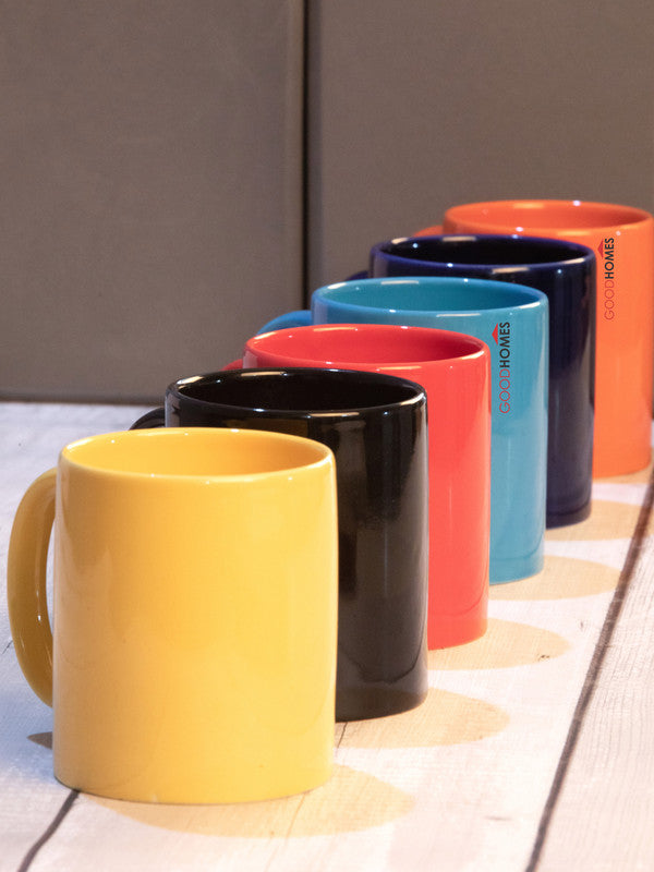 Goodhomes Ceramic Large Tea/Coffee Multi Color Mug (Set of 6pcs)