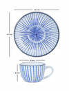 Goodhomes Stoneware Tea / Coffee Cup Saucer (Set of 4pcs Cup & 4pcs Saucer)