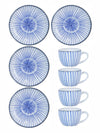 Goodhomes Stoneware Tea / Coffee Cup Saucer (Set of 4pcs Cup & 4pcs Saucer)