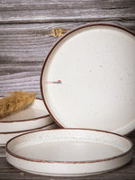 Goodhomes Round Ceramic Platter (Set of 4pcs)