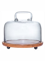 Goodhomes Glass Dome With Wooden Stand