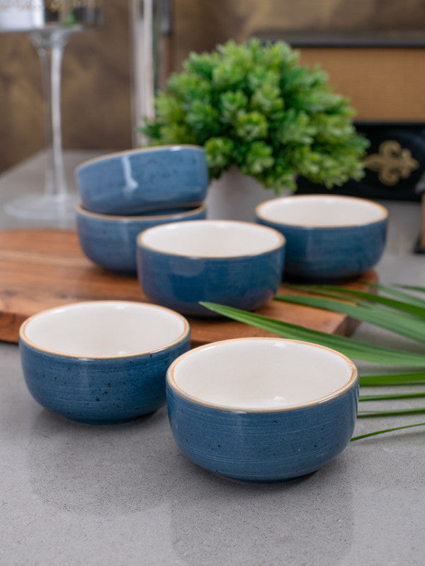 Designer Stoneware Veg Bowls Set (Set of 6 pcs)