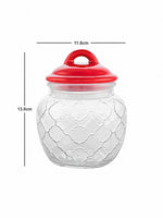 Glass Jar with Ceramic Color Lid (Set of 3pcs)