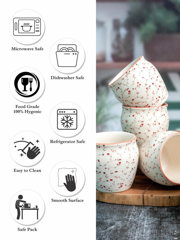 Goodhomes Stoneware Tea/Coffee Kullad (Set of 6pcs)