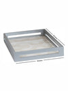 Goodhomes Wooden Medium Tray (Silver)