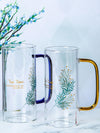 Goodhomes Glass Mug with print (Set of 2 pcs)