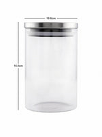Borosilicate Glass Airtight Jar with Metal Lid (Set of 2pcs)
