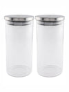 Borosilicate Glass Airtight Jar with Metal Lid (Set of 2pcs)