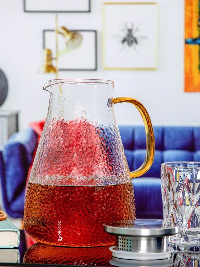 Goodhomes Glass Serving Jug With Color Handle