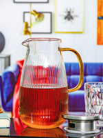 Goodhomes Glass Serving Jug With Color Handle