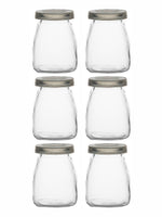 Goodhomes Glass Storage Small Jar with Airtight Lid (Set of 6pcs)