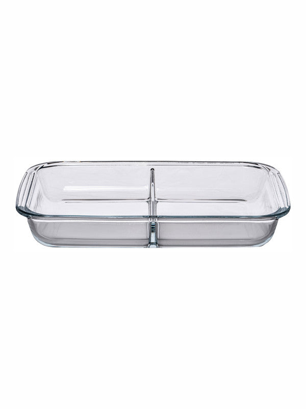 Goodhomes Glass Baking Tray with Partition