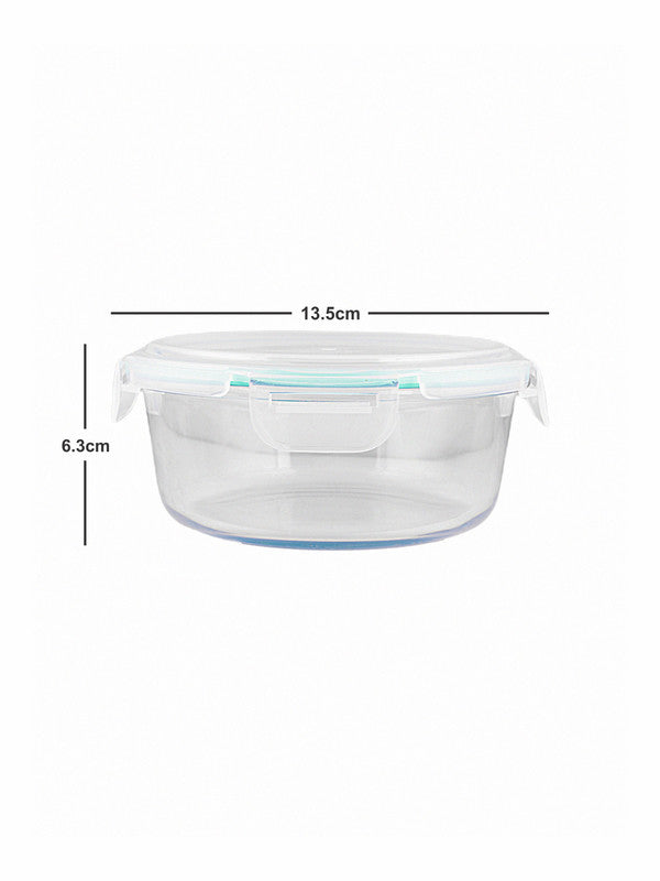 Glass Storage Round Bowl with Plastic Lid (Set of 3pcs)