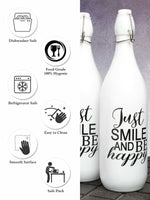 Goodhomes Glass Bottle with Slogan(Set of 2pcs)