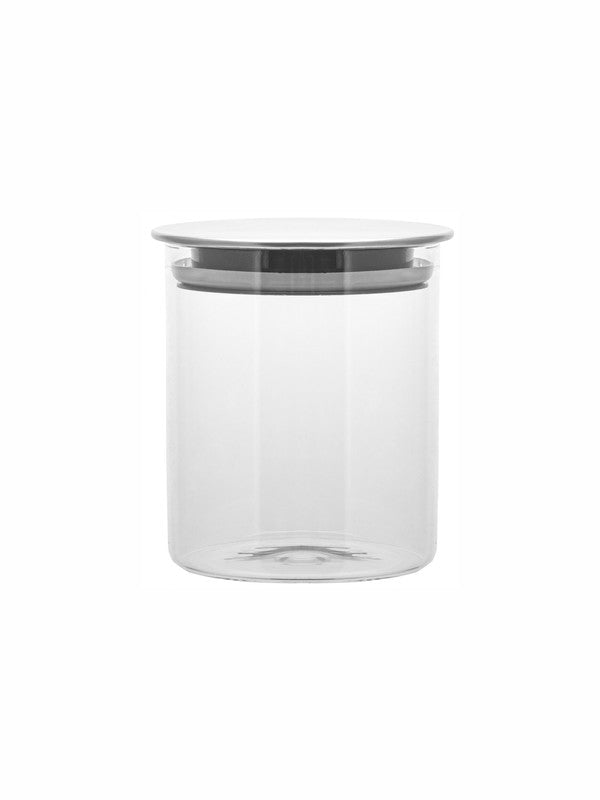 Goodhomes Glass Storage Jar with Lid (Set of 1pc Large Jar & 2pcs Small Jar)
