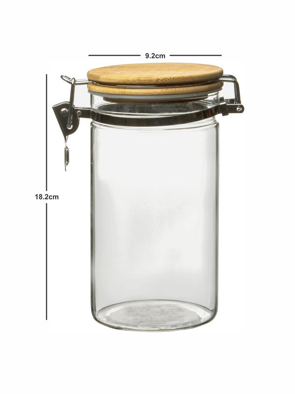 Goodhomes Glass Dispenser Jar with Wooden Lid – GOOD HOMES