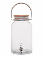 Goodhomes Glass Dispenser Jar with Wooden Lid